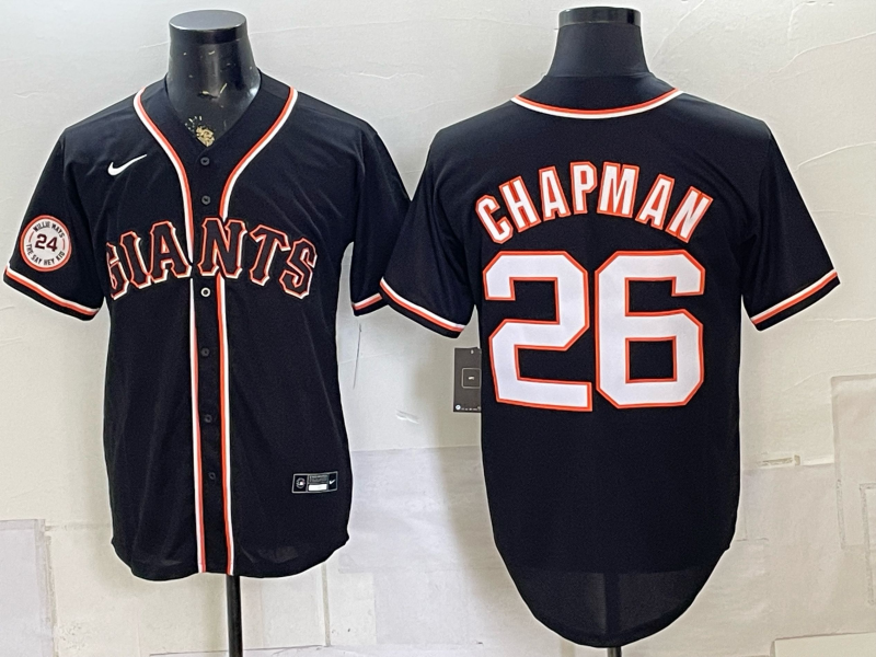 2026 Men Nike San Francisco Giants #26 Chapman black Game MLB Jersey0727002->nfl hats->Sports Caps